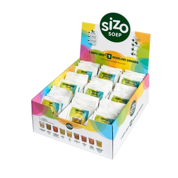 Sizo instant soup display