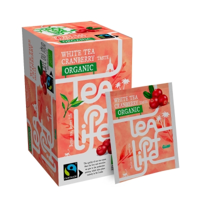 White Tea Cranberry - Organic & Fairtrade - Tea of Life - 25 tea bags
