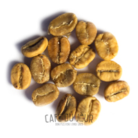 Koffiebonen in de gele fase