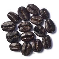 Koffiebonen heel donker gebrand